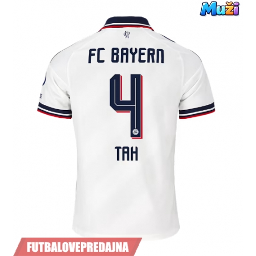 Lacne Muži Futbalové dres Bayern Munich Jonathan Tah #4 2026-27 Krátky Rukáv - Preč